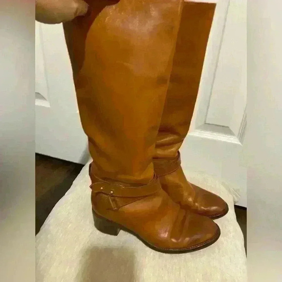 J Crew brown leather boots size 7 western riding - Picture 5 of 16